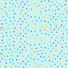 Load image into Gallery viewer, Fluffy Flannel Paintbrush Studios turquoise dots