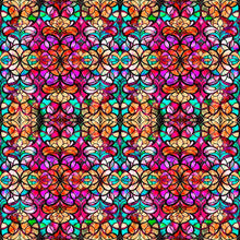 Load image into Gallery viewer, Radiant Reflections stained glass window fuchsia from Quilting Treasures fabrics
