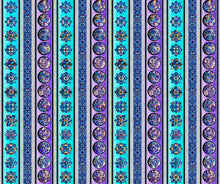 Load image into Gallery viewer, Mosaic Blooms Stained Glass Floral Border Stripe by Morris Creative Group from Quilting Treasures