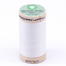 Load image into Gallery viewer, Organic Cotton Thread 500 yard white