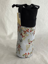 Load image into Gallery viewer, Grey Floral Black Canvas