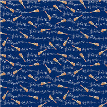 Load image into Gallery viewer, Musical Cats guitars from Michael Miller fabrics