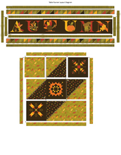 Load image into Gallery viewer, Awesome Autumn Table Runner and Mat Kit with Free Pattern