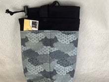 Load image into Gallery viewer, Grey clouds black canvas growler