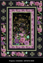 Load image into Gallery viewer, Shizuka collection Asian floral butterfly panel from Timeless Treasures Fabrics ***oops cut
