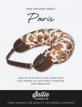 Load image into Gallery viewer, Paris travel neck pillow pattern from Sallie Tomato