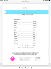 Load image into Gallery viewer, Launch 6 month block of the month Pattern Charisma Horton