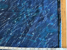 Load image into Gallery viewer, Earth Views ocean hidden islands ultramarine colorway by Karen Nyberg from Robert Kaufman