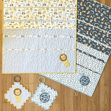 Load image into Gallery viewer, Myrtle and Leo quilt and lovey pattern, templates, and silicone rings