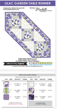 Load image into Gallery viewer, Lilac Garden table runner - Pattern designed by Debbie Beaves; fabrics chosen by Pat