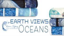 Load image into Gallery viewer, Earth Views glaciers marine colorway by Karen Nyberg from Robert Kaufman