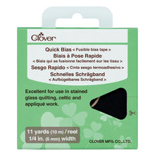 Load image into Gallery viewer, Clover Fusible Quick Bias Black 1/4 inch x 11 yards