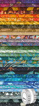 Load image into Gallery viewer, Artisan Batiks: Orbital Sunrise cotton roll up or jelly roll by Karen Nyberg Complete Collection jelly roll 40 2-1/2" strips