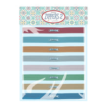 Load image into Gallery viewer, Calico Zippers 2 in eight assorted colors