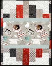 Load image into Gallery viewer, Espresso Quilt vintage cool #2 with Coffee Chalk fabrics by Janet Wecker-Frisch from Riley Blake