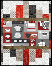 Load image into Gallery viewer, Espresso Quilt modern warm with Coffee Chalk fabrics by Janet Wecker-Frisch from Riley Blake