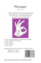 Load image into Gallery viewer, Ponder A-OK 5 Yard Quilt Pattern