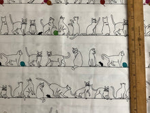 Load image into Gallery viewer, Cat Flat cats on a wire from Quilting Treasures and Kate Ward Thacker