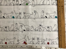 Load image into Gallery viewer, Cat Flat cats on a wire from Quilting Treasures and Kate Ward Thacker
