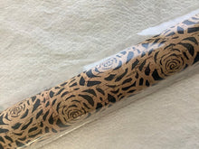 Load image into Gallery viewer, Black Glitter Backed Roses cork faux leather with silver flecks