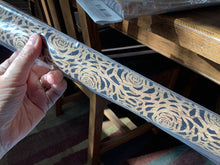 Load image into Gallery viewer, Black Glitter Backed Roses cork faux leather with silver flecks