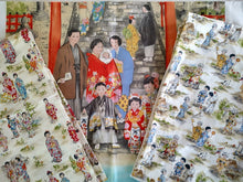 Load image into Gallery viewer, Japanese shrine or temple with Mt Fuji, cherry blossoms and girl's day and boy's day coordinates