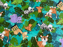 Load image into Gallery viewer, Cuddle prints Flannel Jungle Friends from Fabri-quilt
