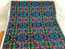 Load image into Gallery viewer, Radiant Reflections wide stained glass window teal from Quilting Treasures fabrics