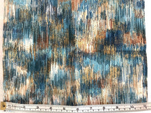 Load image into Gallery viewer, Copper turquoise gold blue fat quarters 4 piece set