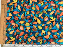 Load image into Gallery viewer, Tree of Life stained glass window look leaves from Quilting Treasures fabrics