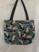 Load image into Gallery viewer, Japanese cranes fabric market tote