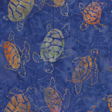 Load image into Gallery viewer, Bali Hawaii collection sea turtles fabric violet colorway from Benartex two yards
