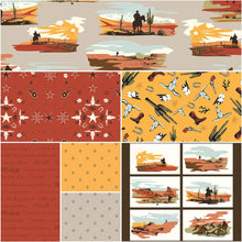 Load image into Gallery viewer, Go West with John Wayne Gray colorway by the yard from Riley Blake Designs