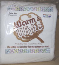 Load image into Gallery viewer, Warm & White Cotton Batting Queen Size