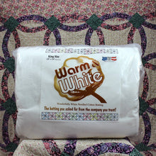 Load image into Gallery viewer, Warm & White Cotton Batting King Size