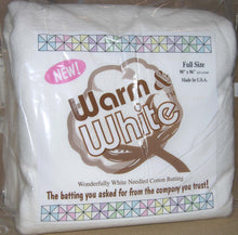 Load image into Gallery viewer, Warm & White Cotton Batting Full Size