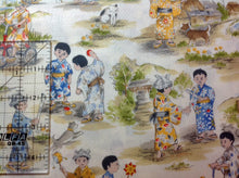 Load image into Gallery viewer, Japanese shrine or temple with Mt Fuji, cherry blossoms and girl's day and boy's day coordinates