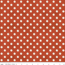 Load image into Gallery viewer, Coffee Chalk Polka Dots Red by J. Wecker Frisch from Riley Blake fabrics