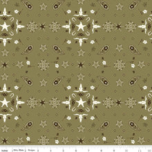 Load image into Gallery viewer, Go West with John Wayne Brown colorway by the yard from Riley Blake