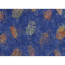 Load image into Gallery viewer, Bali Hawaii collection sea turtles fabric violet colorway from Benartex two yards