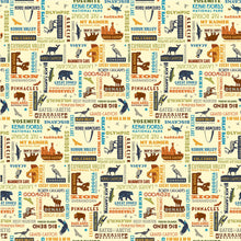 Load image into Gallery viewer, National Parks words cream colorway