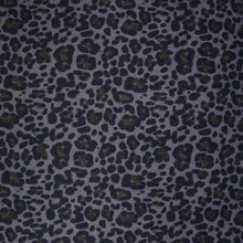 Load image into Gallery viewer, Leopard Navy Slate Faux Fur 1/2 yard