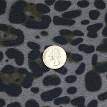 Load image into Gallery viewer, Leopard Navy Slate Faux Fur 1/2 yard