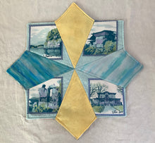 Load image into Gallery viewer, table topper with Wisconsin fabrics