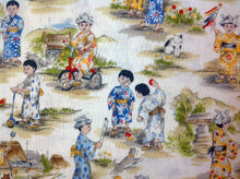 Load image into Gallery viewer, Japanese shrine or temple with Mt Fuji, cherry blossoms and girl's day and boy's day coordinates