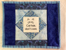 Load image into Gallery viewer, Daily mews mug mats with words with silly sayings