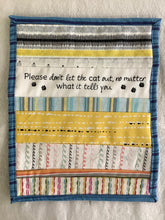 Load image into Gallery viewer, Daily mews mug mats with words with silly sayings