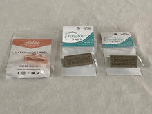 Load image into Gallery viewer, Handmade or Handcrafted made in the USA Label Rose Gold, antique brass, nickel