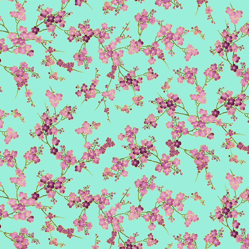 Shizuka collection Cherry Blossom Branches from Timeless Treasures Fabrics