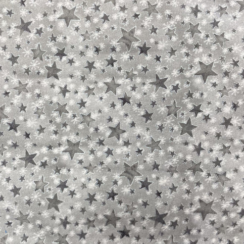 Stars grey with silver metallic